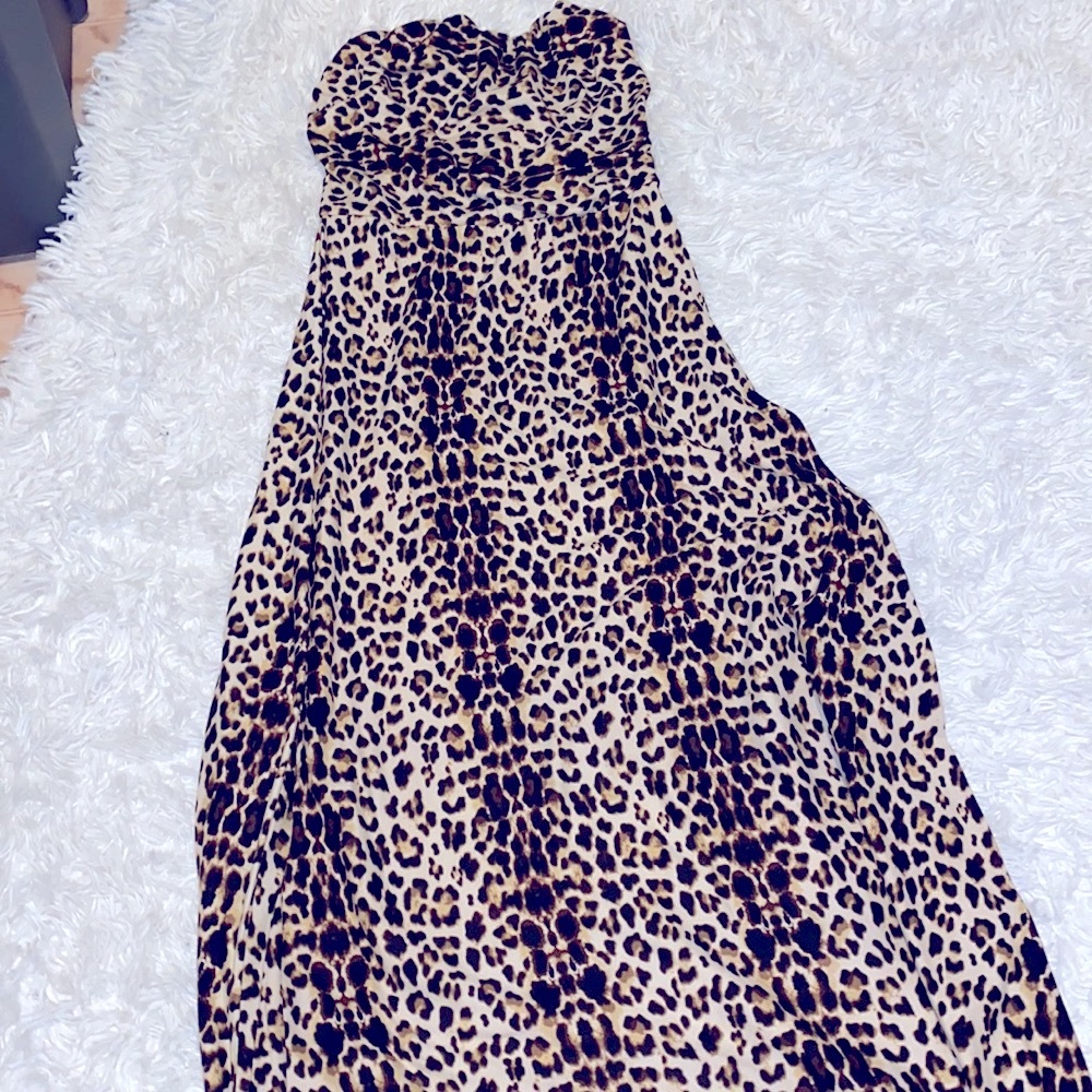 🎈5 items for $20 bundles NWOT Long Cheetah Sundress size Medium - Picture 5 of 5